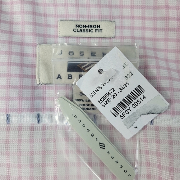 Joseph Abboud Mens Pink Dress Shirt. Size 20 34/35. Brand new - Picture 7 of 14